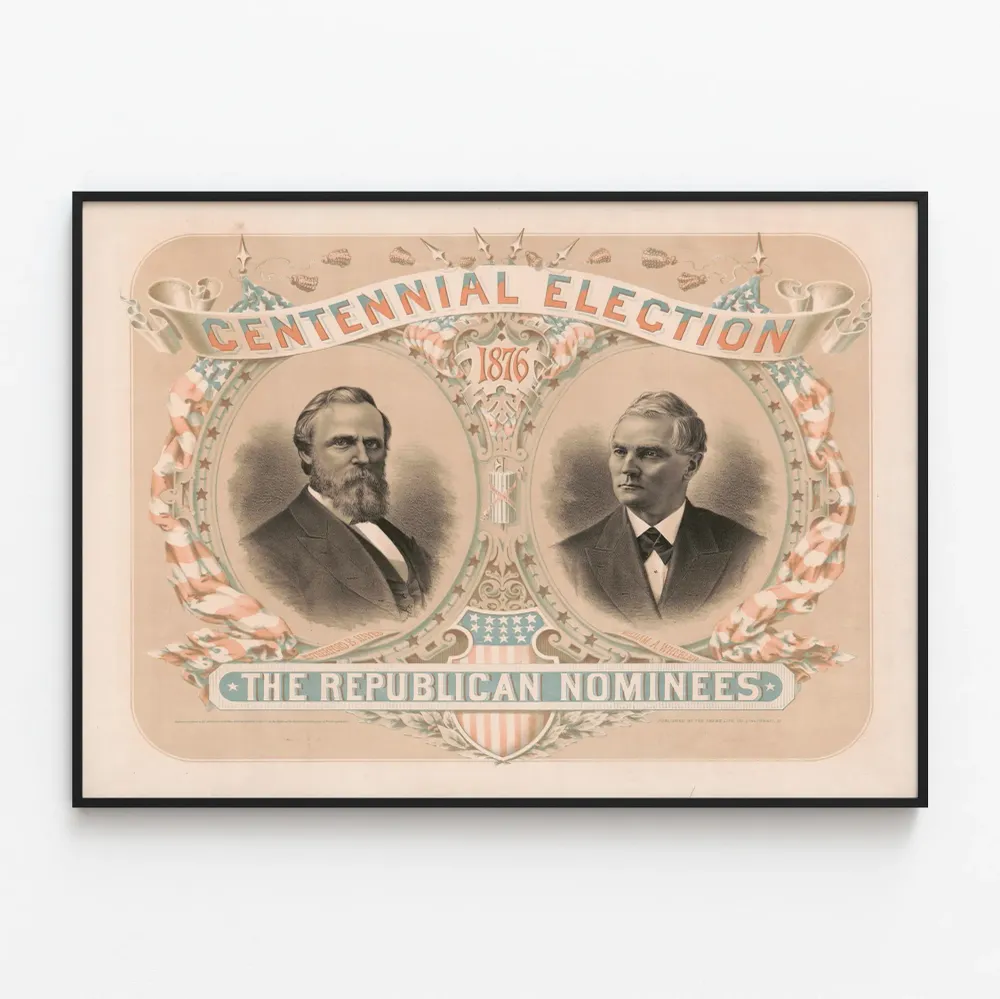 Affiche historique Élection Centenaire 1876 - Candidats républicains Artem Legrand
