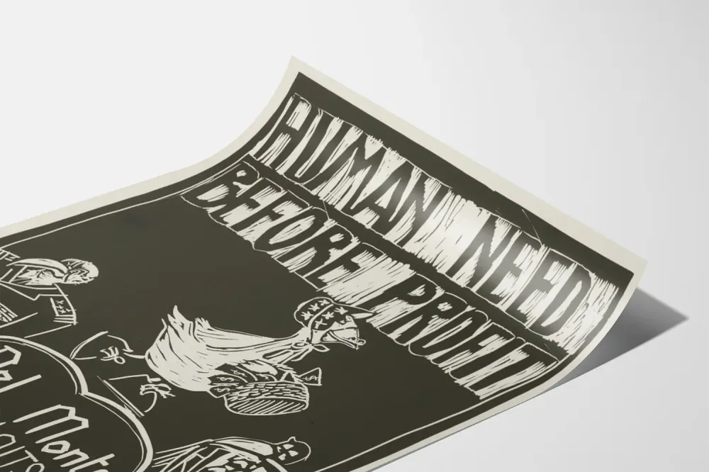 Affiche Human Need Before Profit Del Monte Exploits Artem Legrand