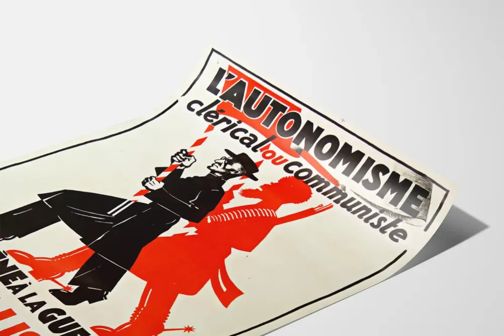 Affiche murale L'Autonomisme et le Socialisme pour décoration vintage Artem Legrand