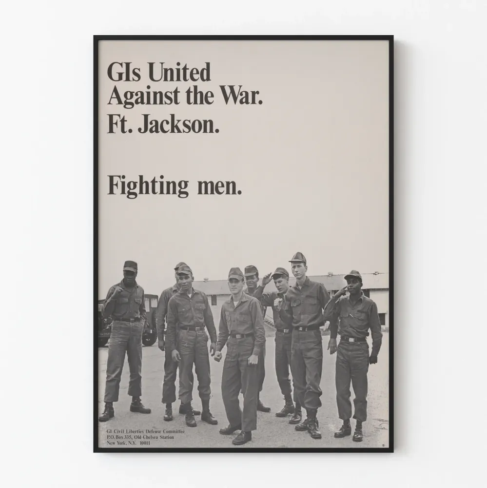 Affiche Murale Vintage Anti-Guerre GI United Against War Artem Legrand
