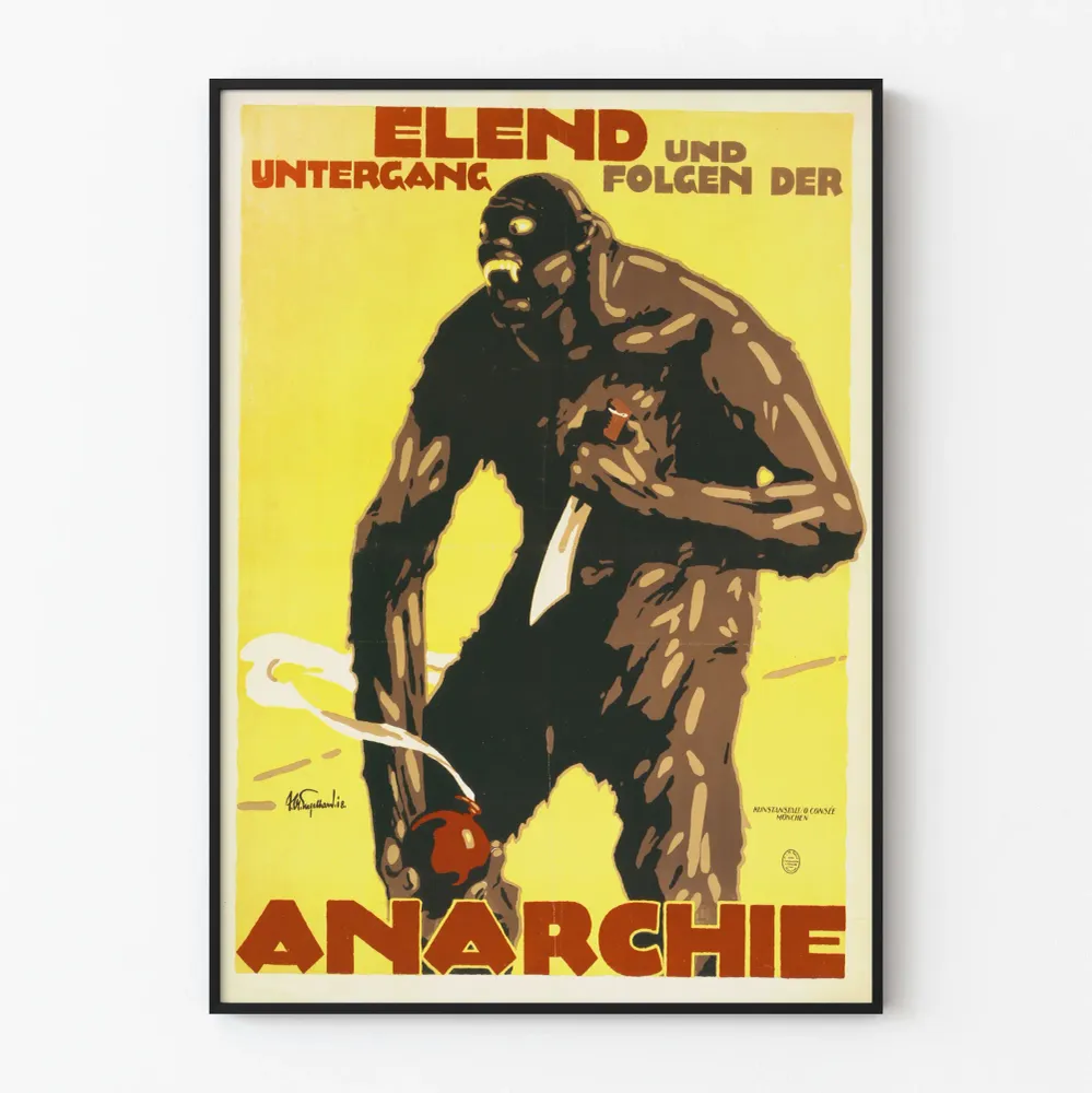 Affiche murale vintage Elend und Untergang - Déclin de l'Anarchie Artem Legrand