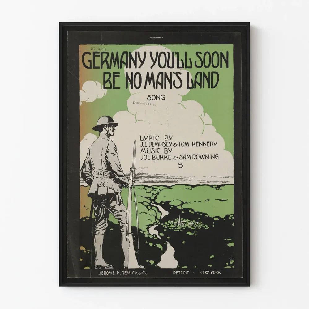 Affiche murale vintage Germany You'll Soon Be No Man's Land Artem Legrand
