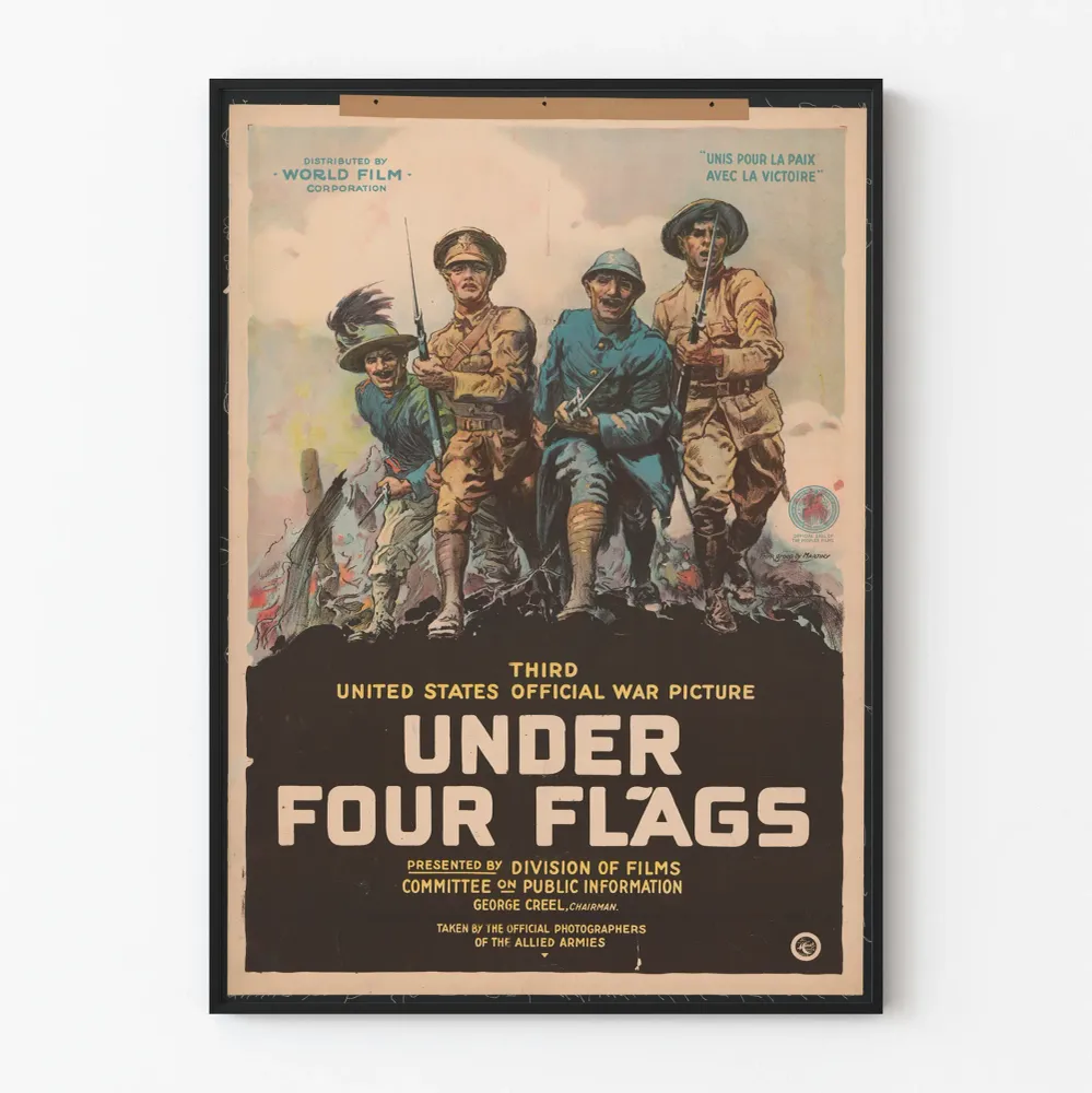 Affiche Murale Vintage Guerre Under Four Flags Artem Legrand
