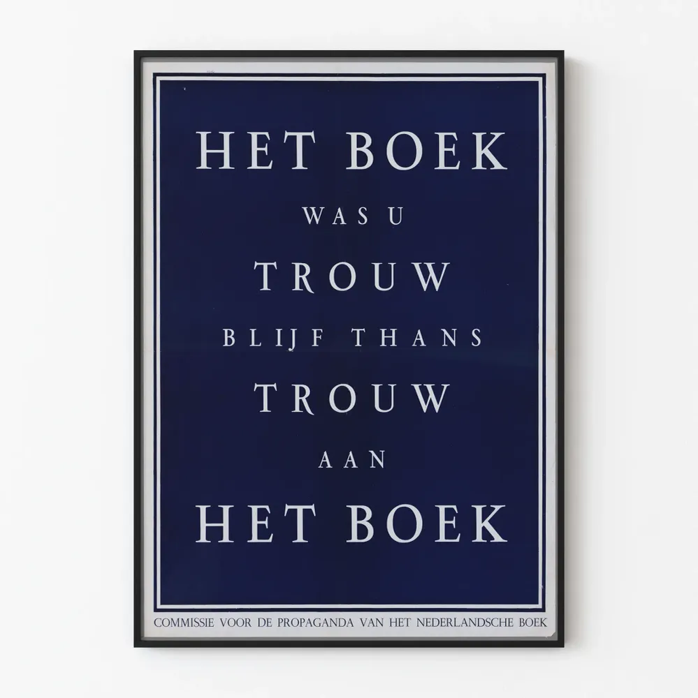 Affiche murale vintage hollandaise sur la fidélité au livre Artem Legrand
