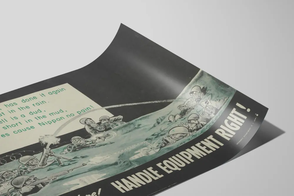 Affiche Murale Vintage Militaire « Don’t Be Dope - Handle Equipment Right » Artem Legrand