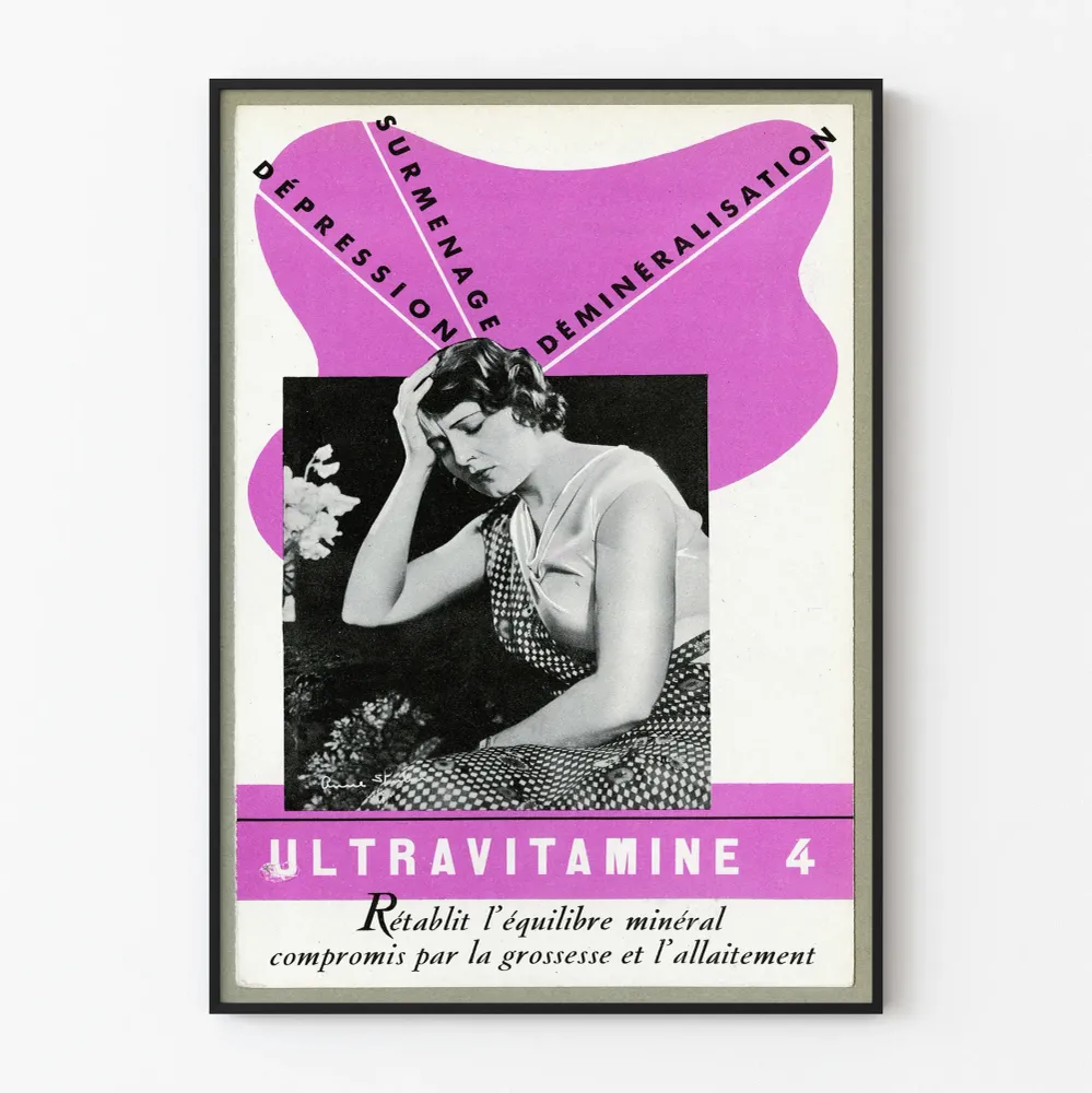 Affiche Murale Vintage Ultravitamine 4 - Équilibre Minéral et Bien-être Artem Legrand