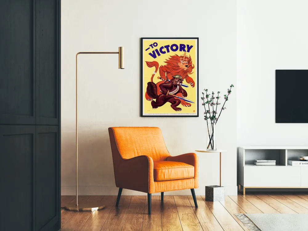 Affiche Murale Vintage To Victory - Poster de Propagande Canadienne Artem Legrand