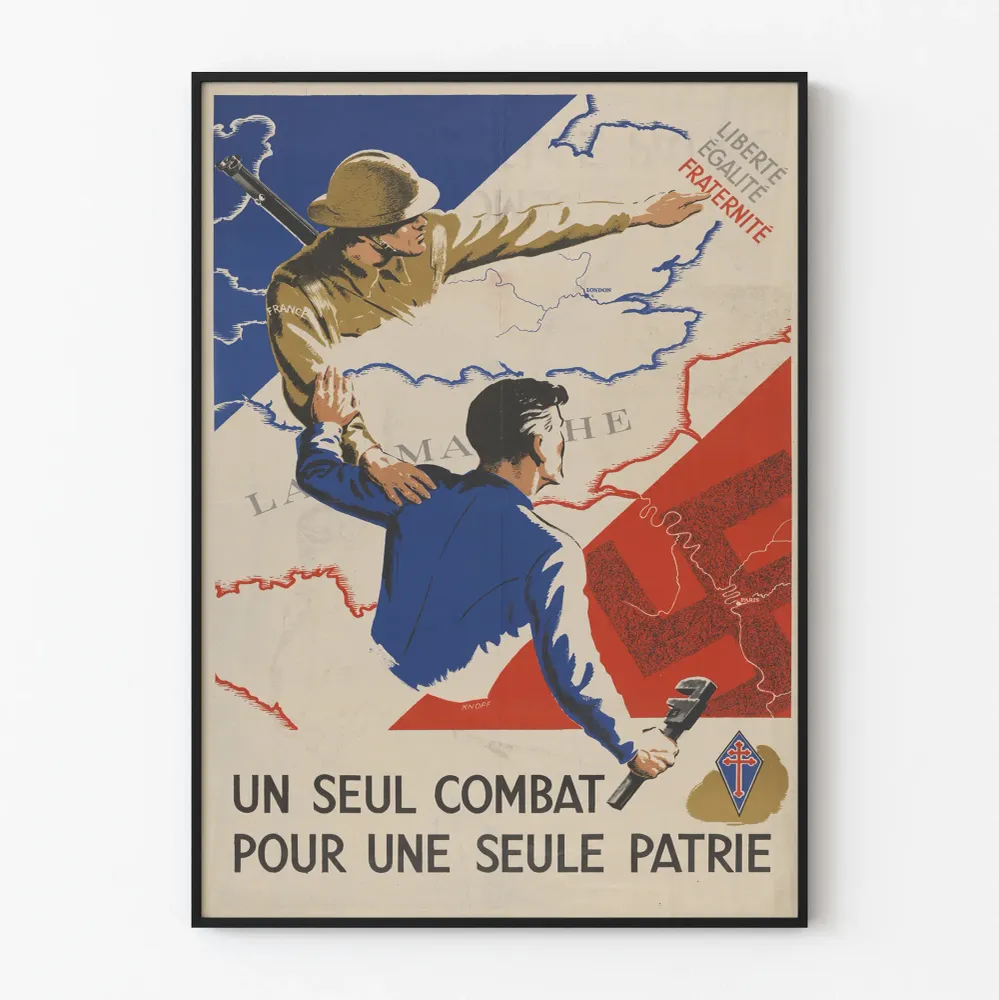 Affiche patriotique Un seul Combat pour une seule Patrie Artem Legrand