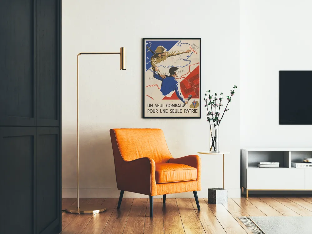 Affiche patriotique Un seul Combat pour une seule Patrie Artem Legrand