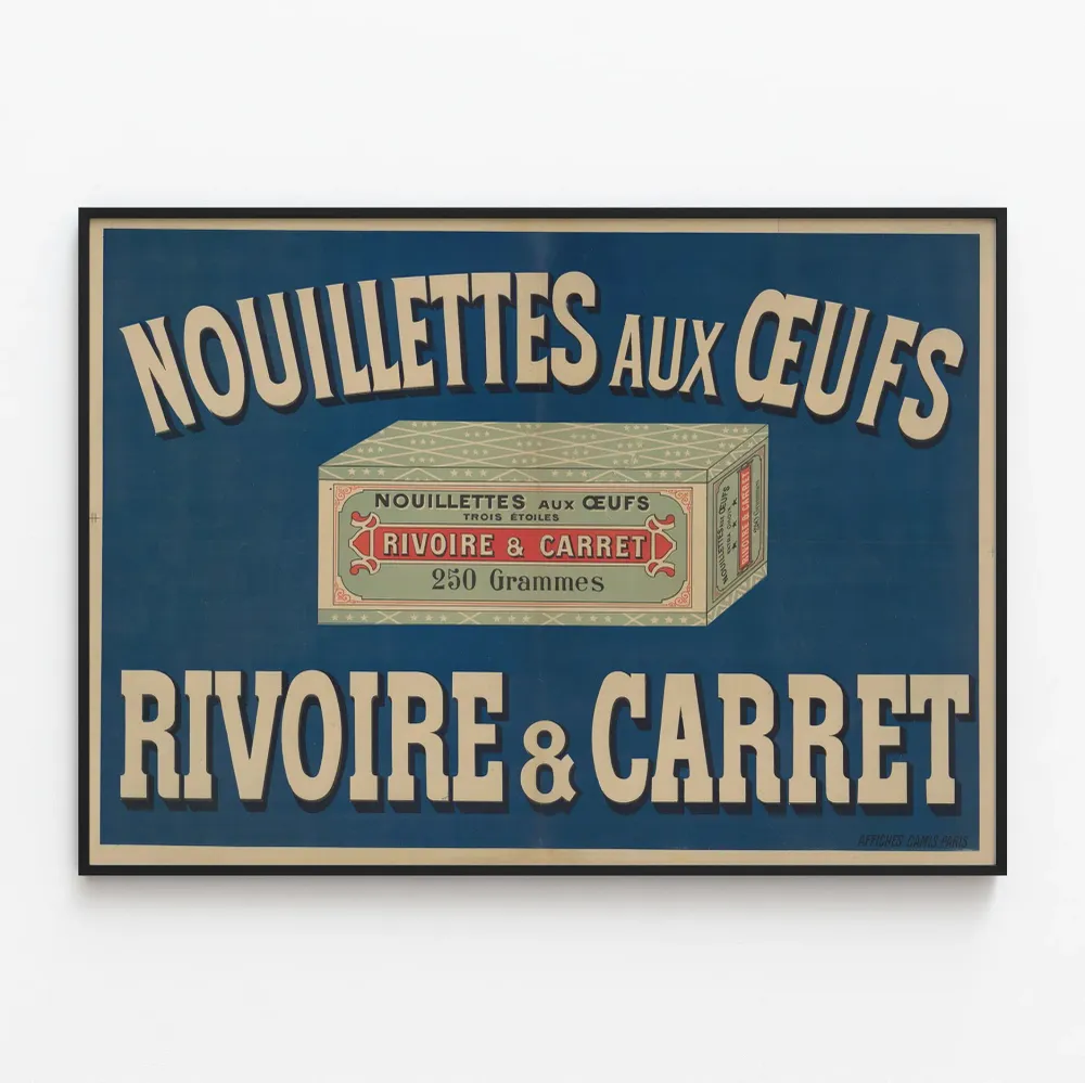 Affiche publicitaire vintage Nouillettes aux Œufs Rivoire & Carret Artem Legrand