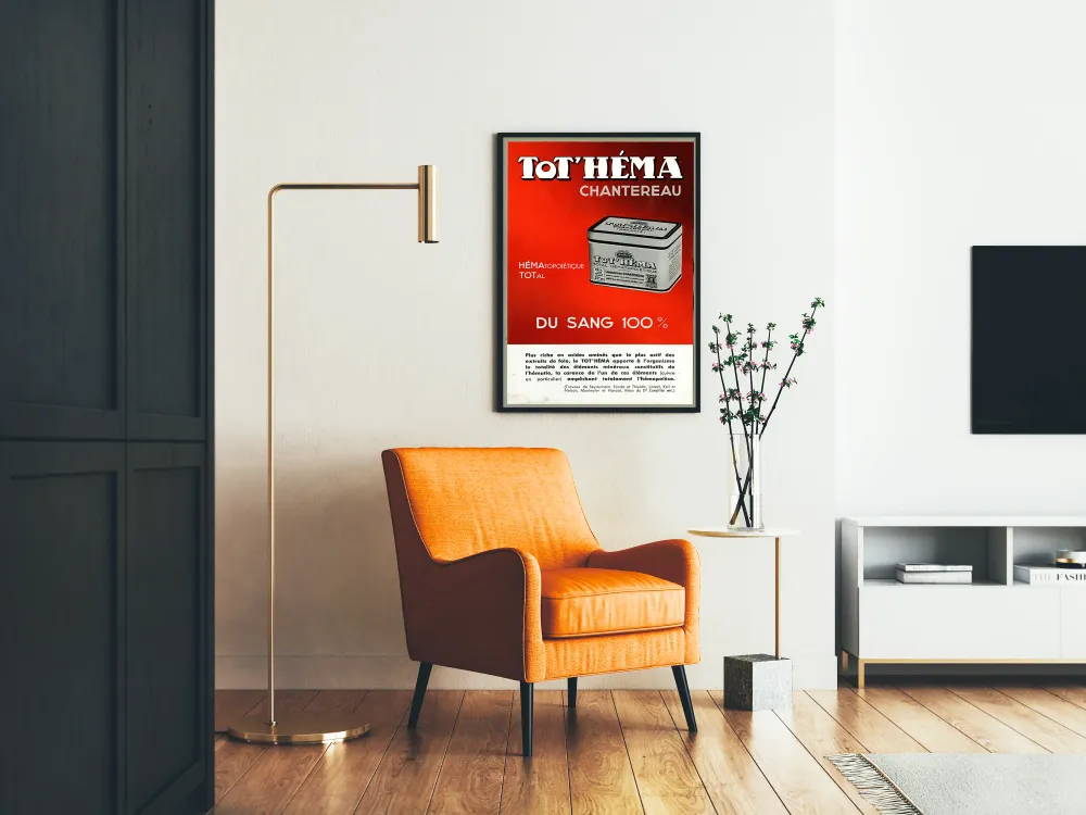 Affiche Publicitaire Vintage Tot'Héma Chanterau pour Décoration Murale Artem Legrand