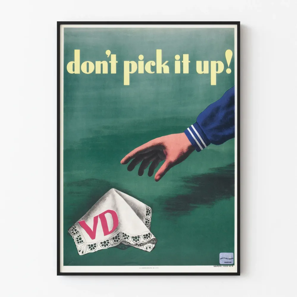 Affiche rétro 'Don’t pick it up!' pour décoration murale vintage Artem Legrand