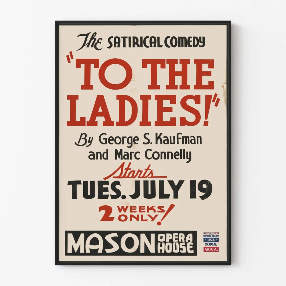 Affiche Théâtre Comédie Satirique To Ladies Artem Legrand