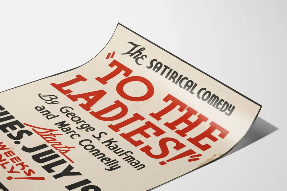 Affiche Théâtre Comédie Satirique To Ladies Artem Legrand