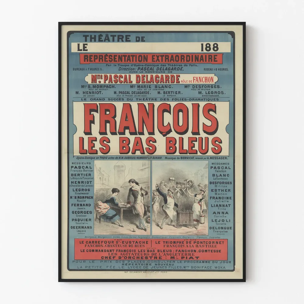Affiche Théâtre François Les Bas Bleus Artem Legrand
