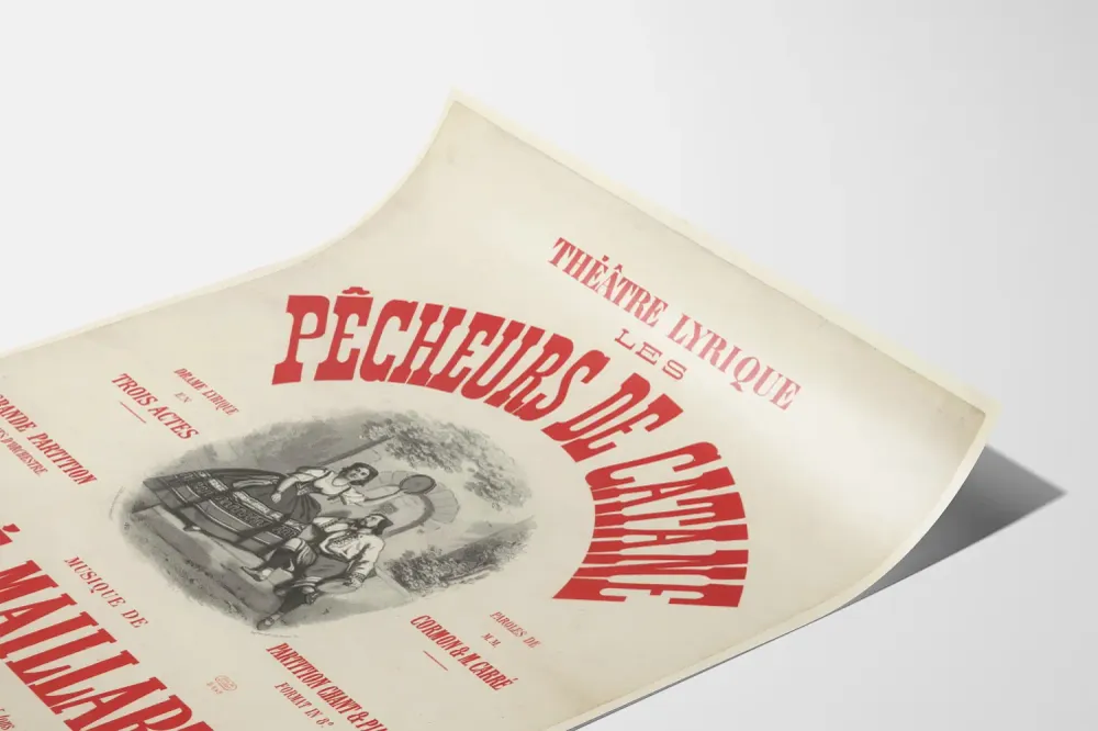 Affiche Théâtre Lyrique Les Pêcheurs de Catane - Décoration Murale Vintage Artem Legrand