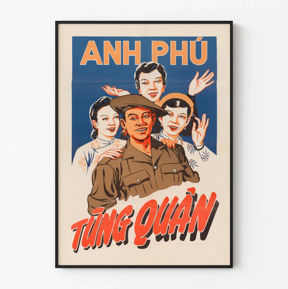 Affiche Vietnamienne Vintage Anh Phú Tùng Quân Artem Legrand