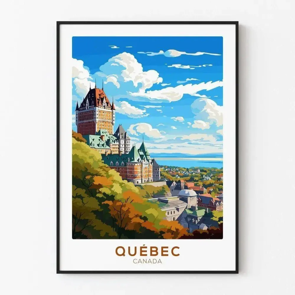 Affiche ville de Québec Vintage Artem Legrand