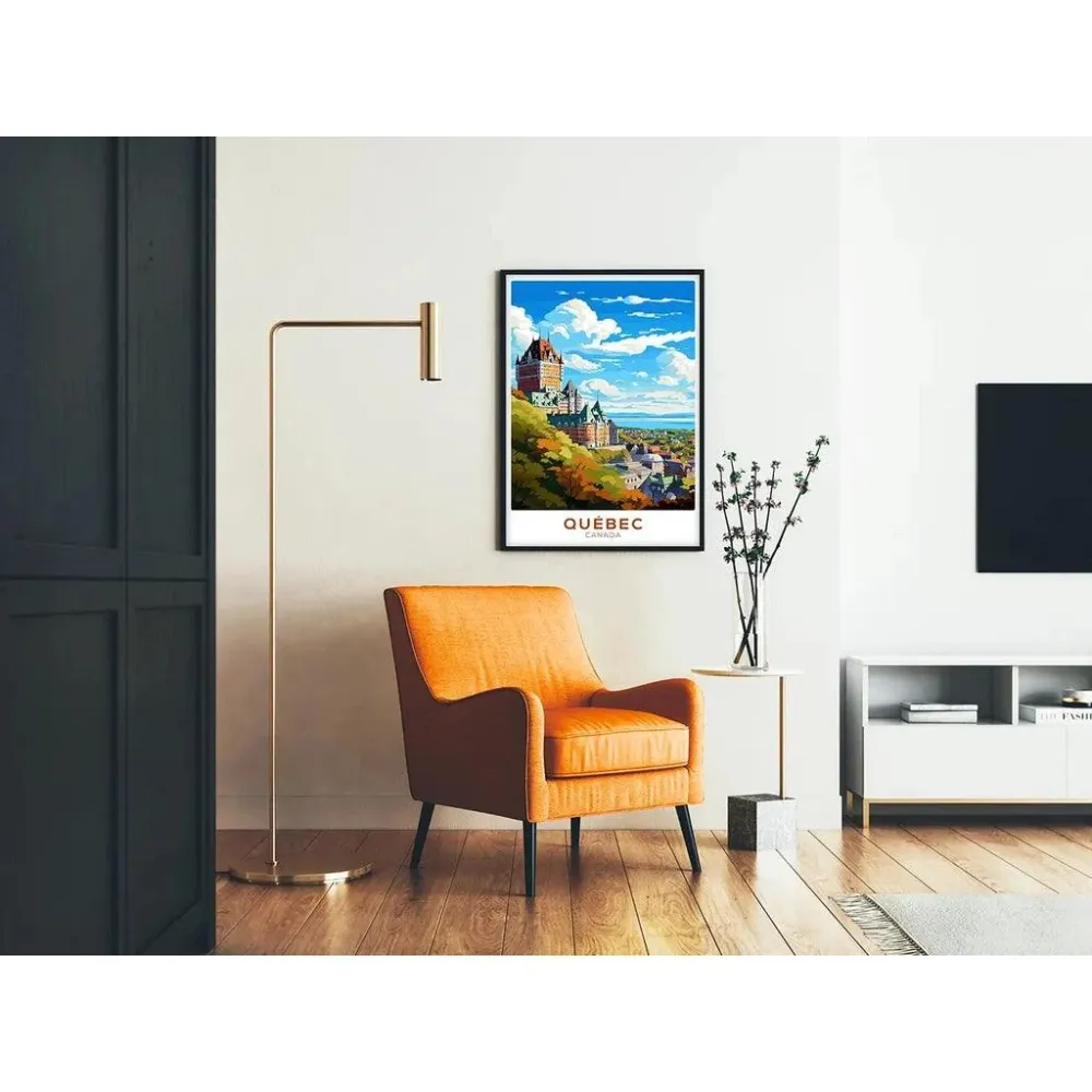 Affiche ville de Québec Vintage Artem Legrand