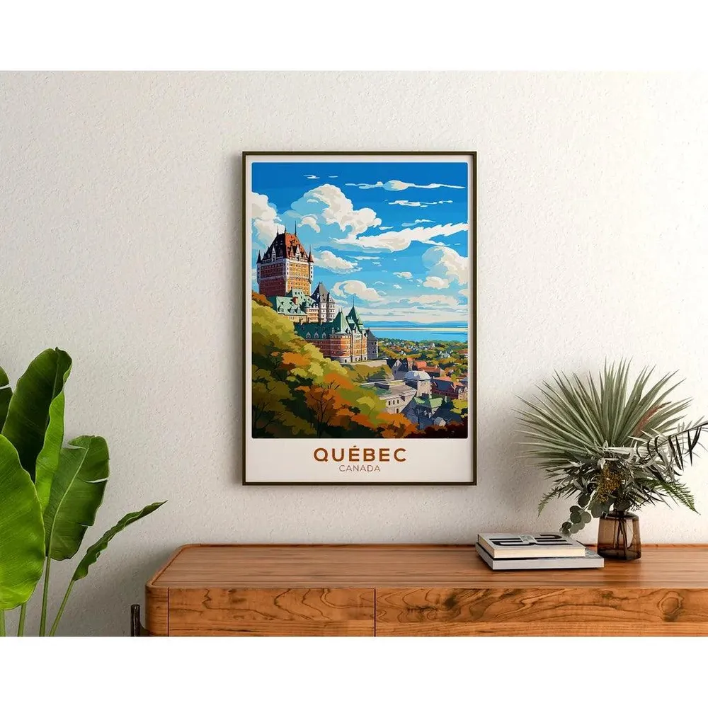 Affiche ville de Québec Vintage Artem Legrand