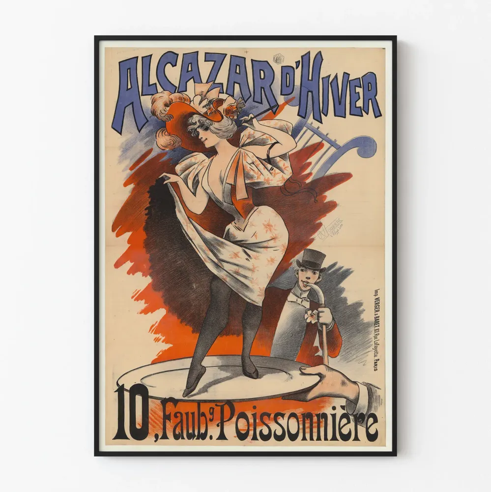 Affiche vintage Alcazar d'Hiver 10 Faubourg Poissonnière Artem Legrand