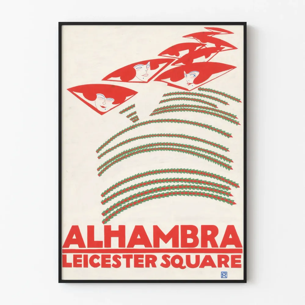 Affiche vintage Alhambra Leicester Square décoration murale graphique Artem Legrand