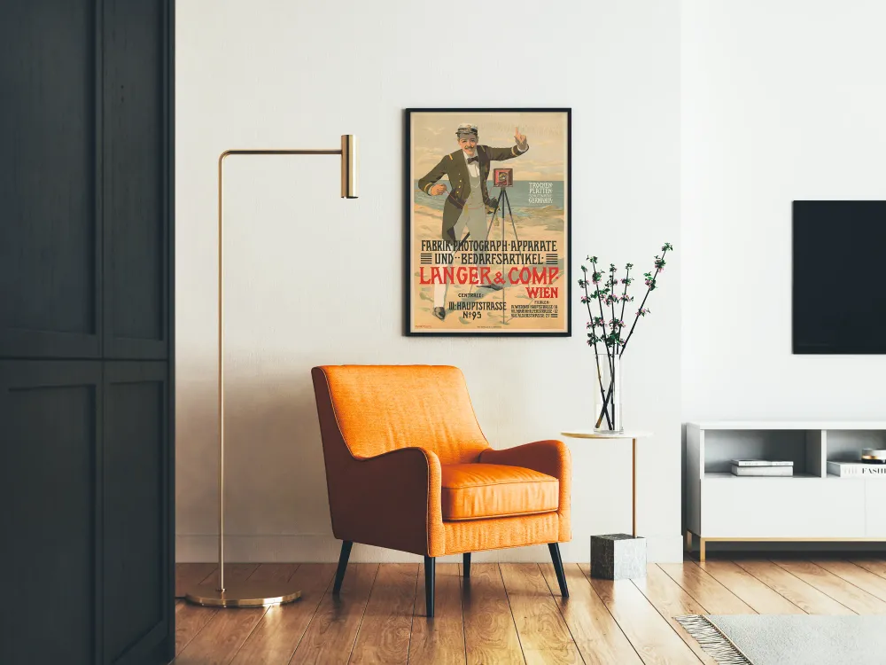 Affiche vintage appareil photo Langer & Comp. Vienne Artem Legrand