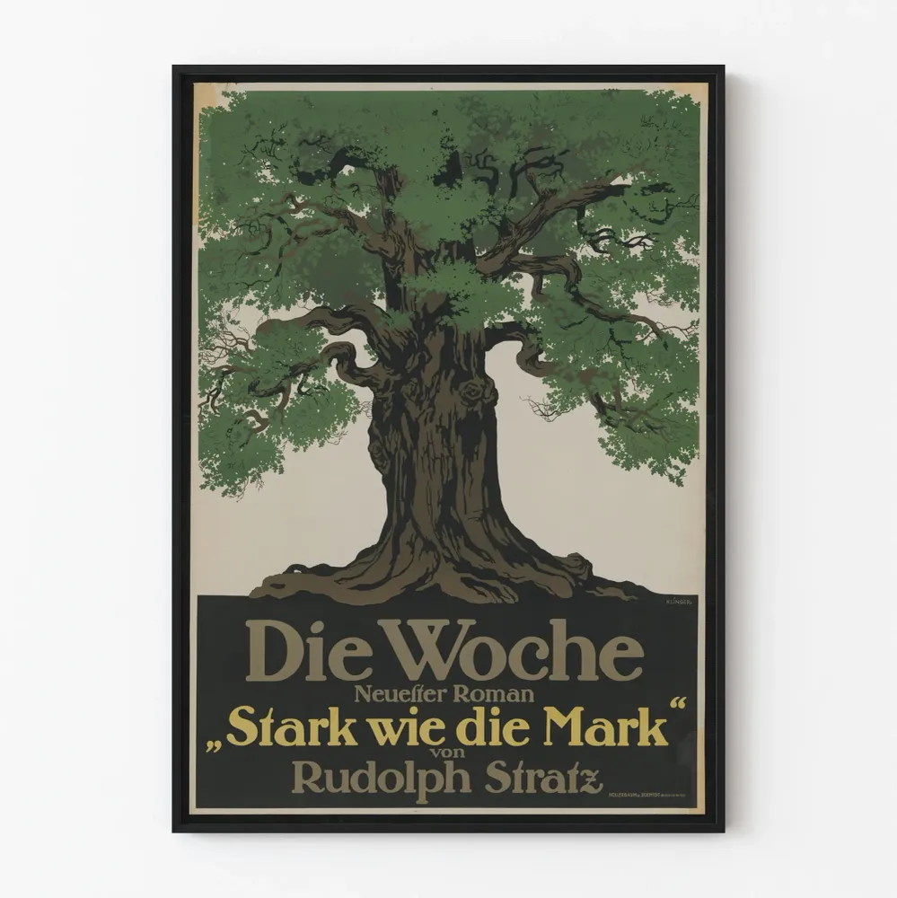 Affiche vintage arbre puissant - Die Woche Stark wie die Mark Artem Legrand