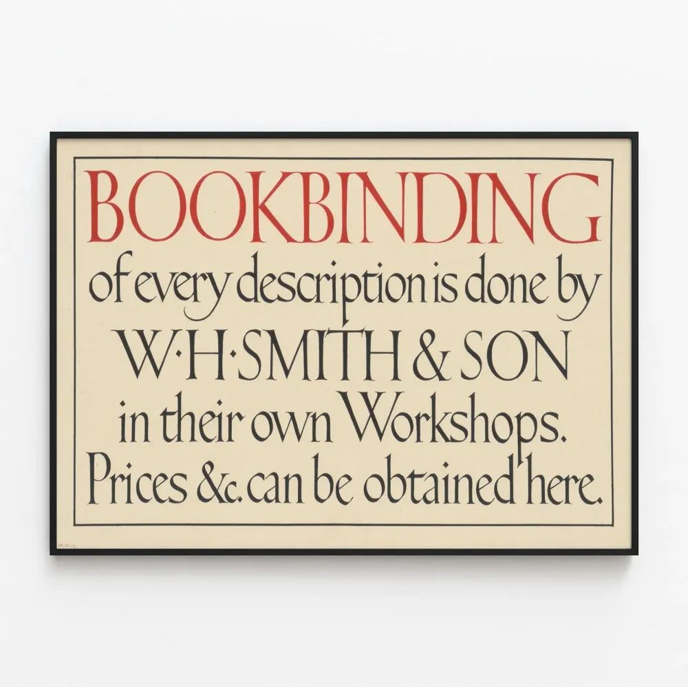 Affiche vintage artisanat de la reliure par W.H. Smith & Son Artem Legrand