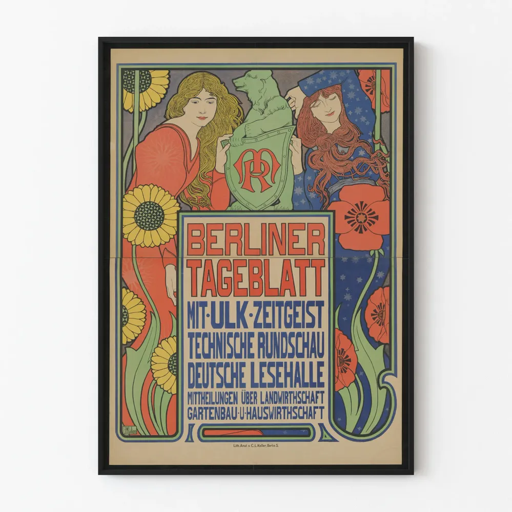 Affiche Vintage Berliner Tageblatt décoration murale Artem Legrand