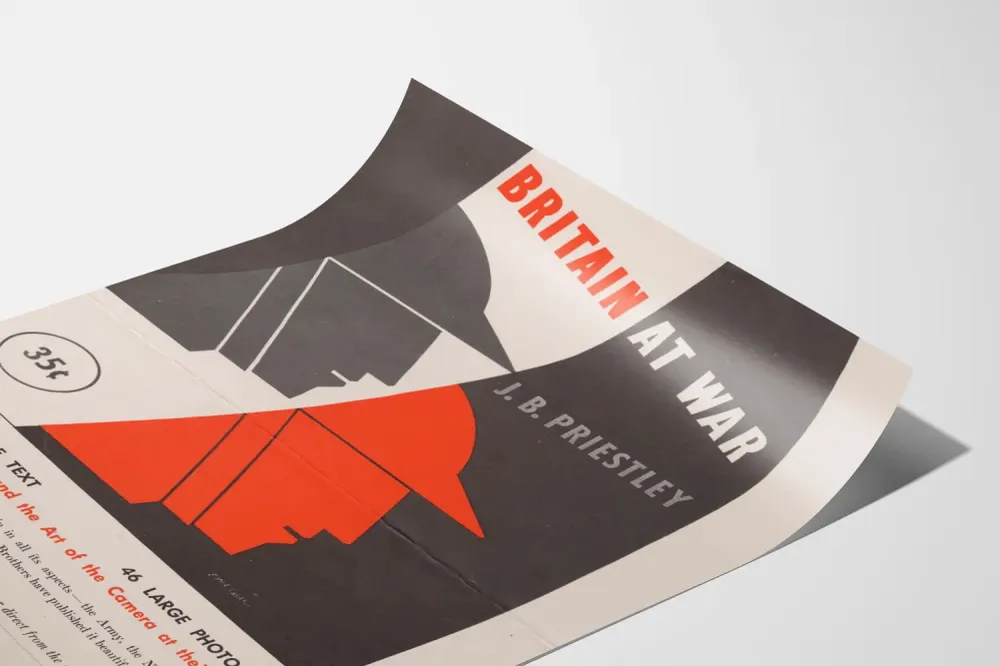 Affiche vintage Britain At War par J. B. Priestley pour décoration murale Artem Legrand