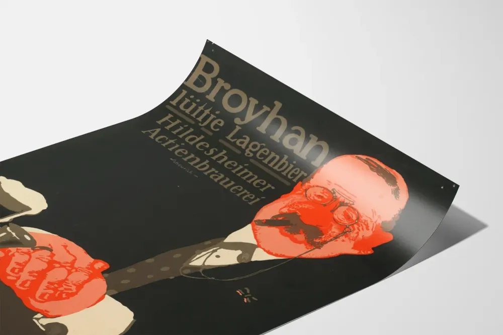 Affiche vintage Broyhan Lüttje Lagenbier Hildesheimer Aktienbrauerei Artem Legrand