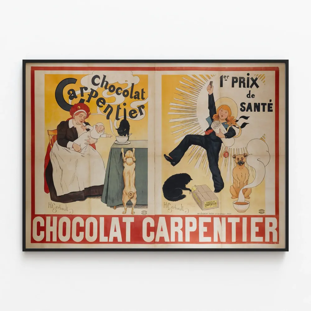 Affiche Vintage Chocolat Carpentier 1er Prix de Santé Artem Legrand
