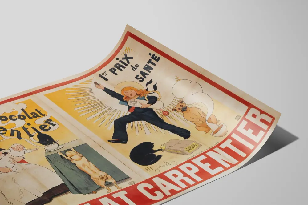 Affiche Vintage Chocolat Carpentier 1er Prix de Santé Artem Legrand