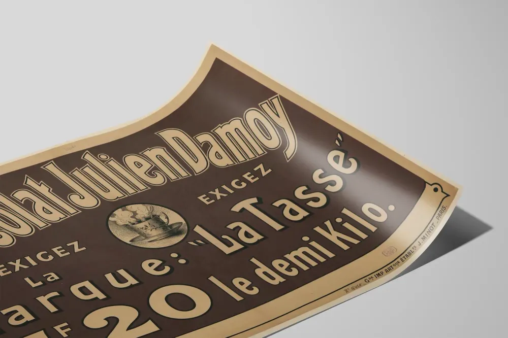 Affiche vintage Chocolat Julien Damoy - Décoration murale rétro Artem Legrand
