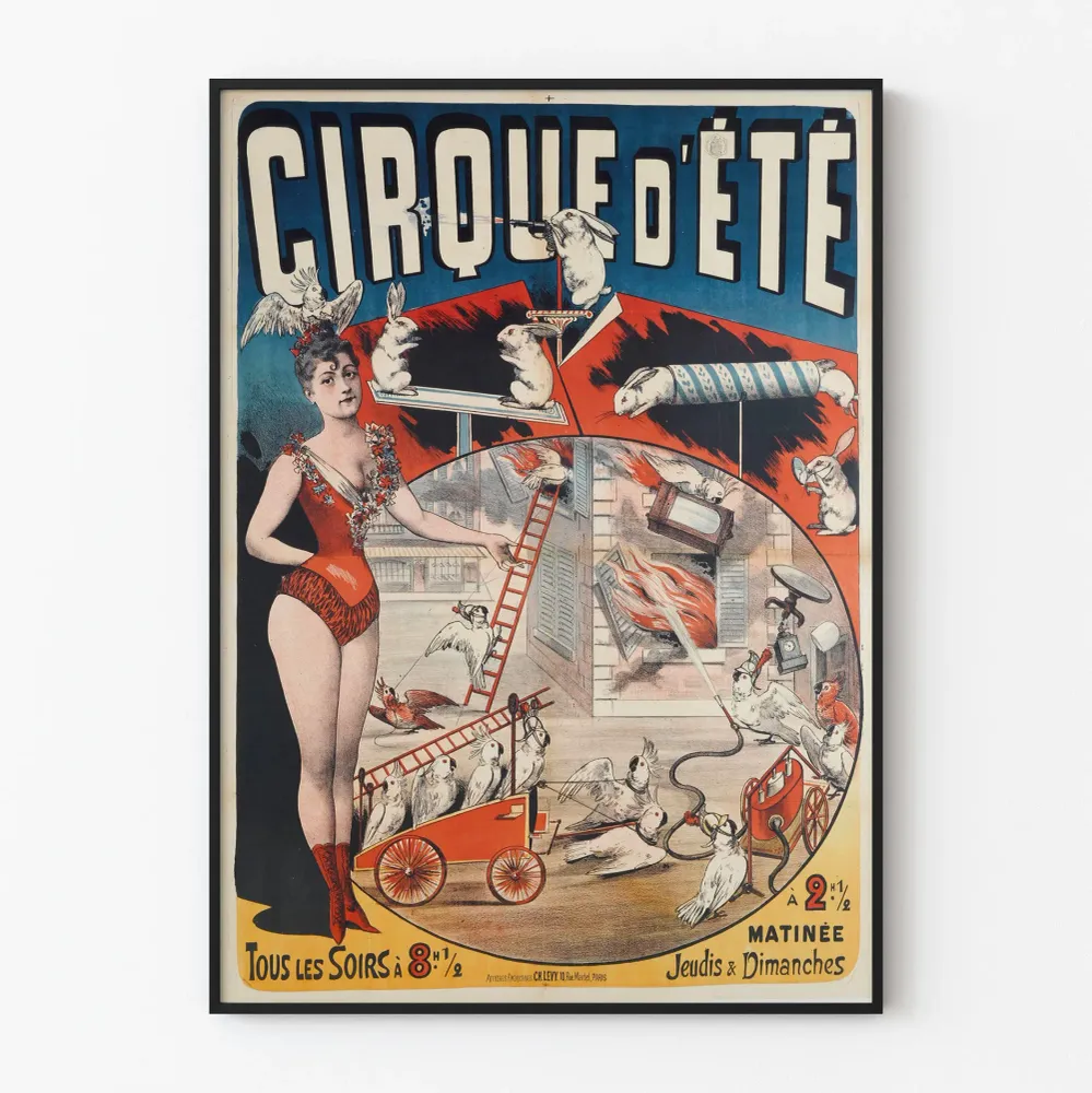 Affiche vintage Cirque d'Été - Décoration murale rétro Artem Legrand