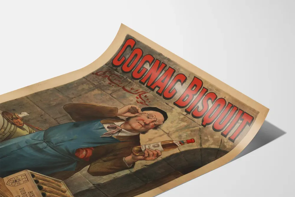 Affiche Vintage Cognac Bisquit Dubouché Décorative Artem Legrand