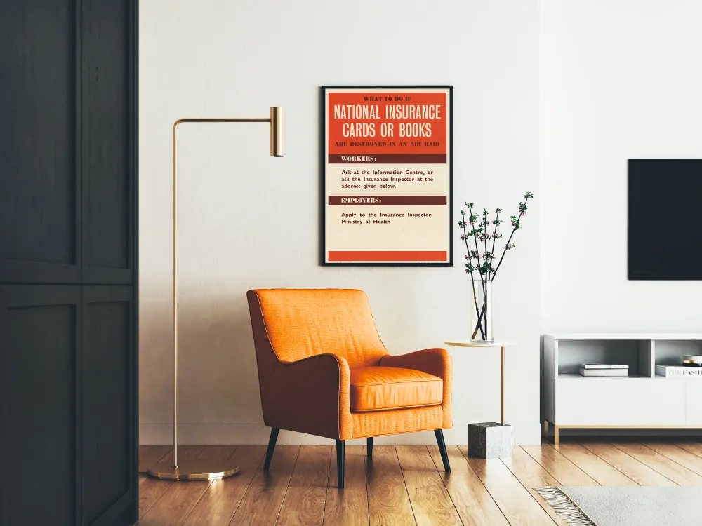 Affiche Vintage Conseils National Insurance en Cas de Destruction lors d'un Raid érien Artem Legrand
