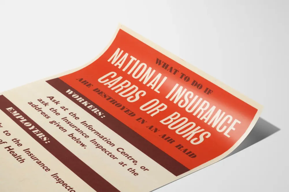Affiche Vintage Conseils National Insurance en Cas de Destruction lors d'un Raid érien Artem Legrand
