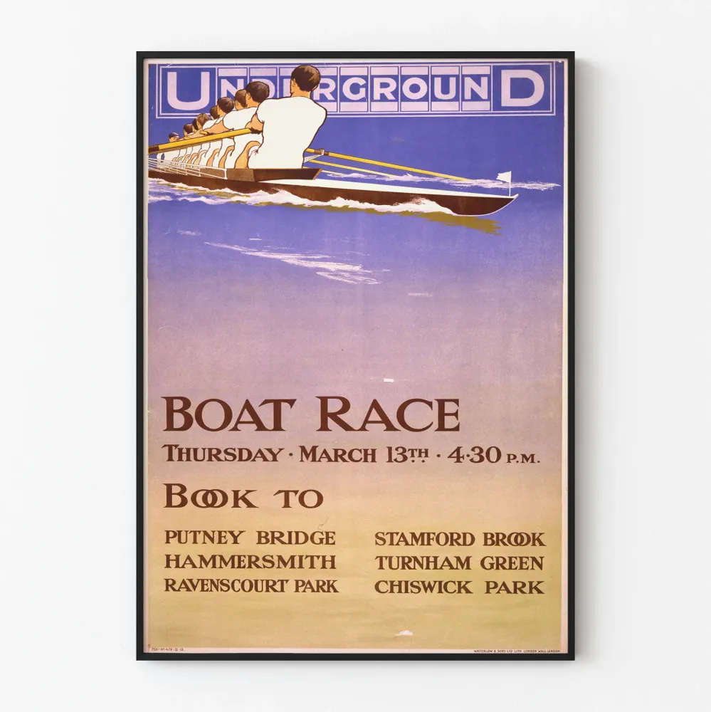 Affiche Vintage Course d'Aviron Urban Underground Artem Legrand