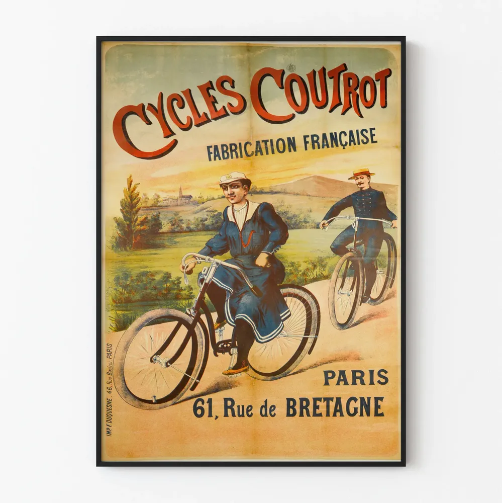 Affiche Vintage Cycles Coutrot Fabrication Française Paris Artem Legrand