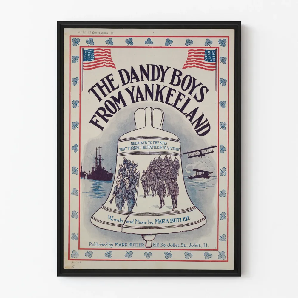 Affiche vintage Dandy Boys From Yankeeland – décoration murale patriotique Artem Legrand