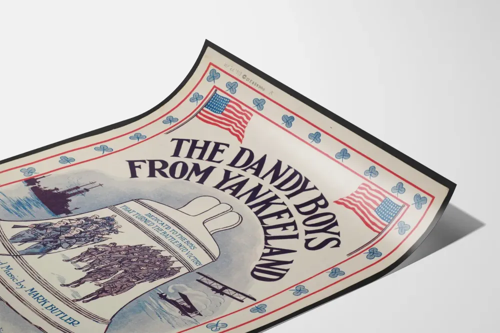 Affiche vintage Dandy Boys From Yankeeland – décoration murale patriotique Artem Legrand