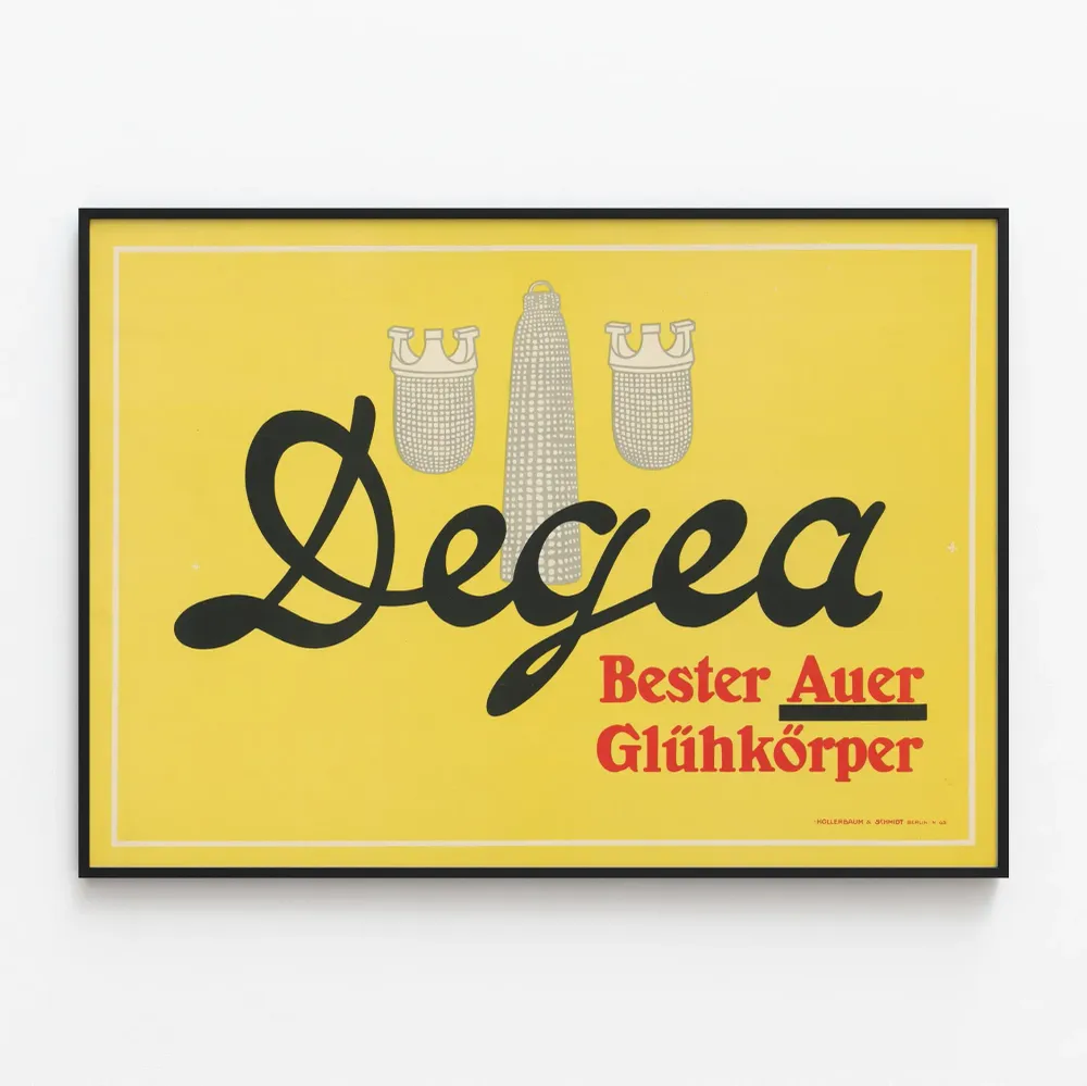 Affiche vintage Degea Bester Auer Glühkörper - décoration murale rétro Artem Legrand