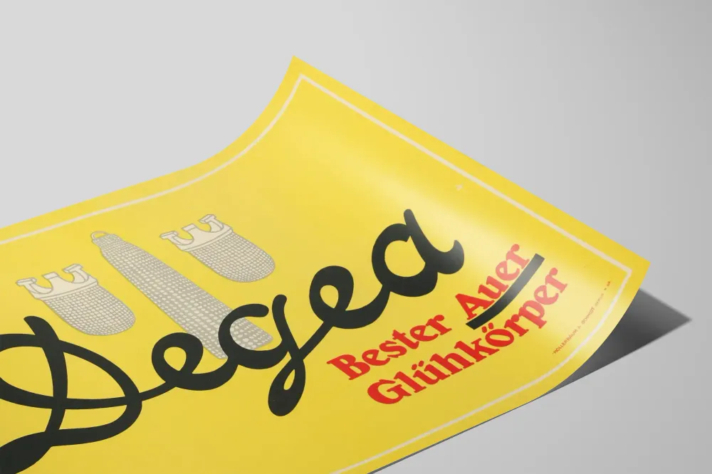 Affiche vintage Degea Bester Auer Glühkörper - décoration murale rétro Artem Legrand