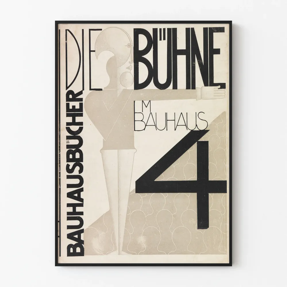 Affiche vintage Die Bühne im Bauhaus pour décoration murale design Artem Legrand