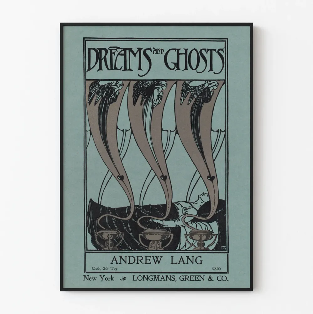 Affiche vintage Dreams and Ghosts d'Andrew Lang pour décoration murale Artem Legrand