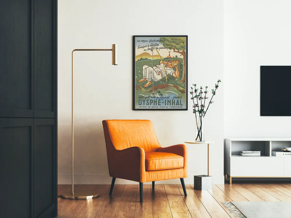 Affiche vintage Dyspné-Inhal - Décoration murale rétro santé Artem Legrand