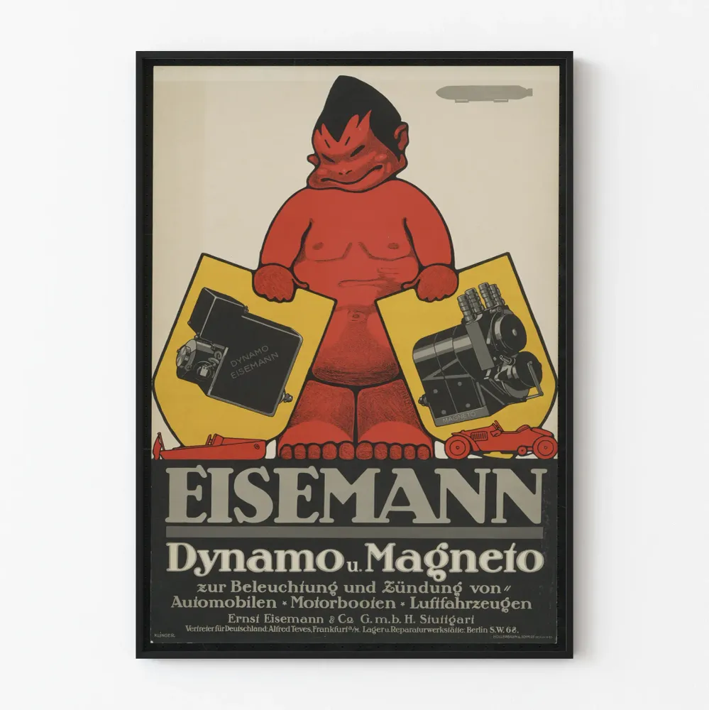 Affiche vintage Eisemann Dynamo et Magneto pour Automobile et Aviation Artem Legrand
