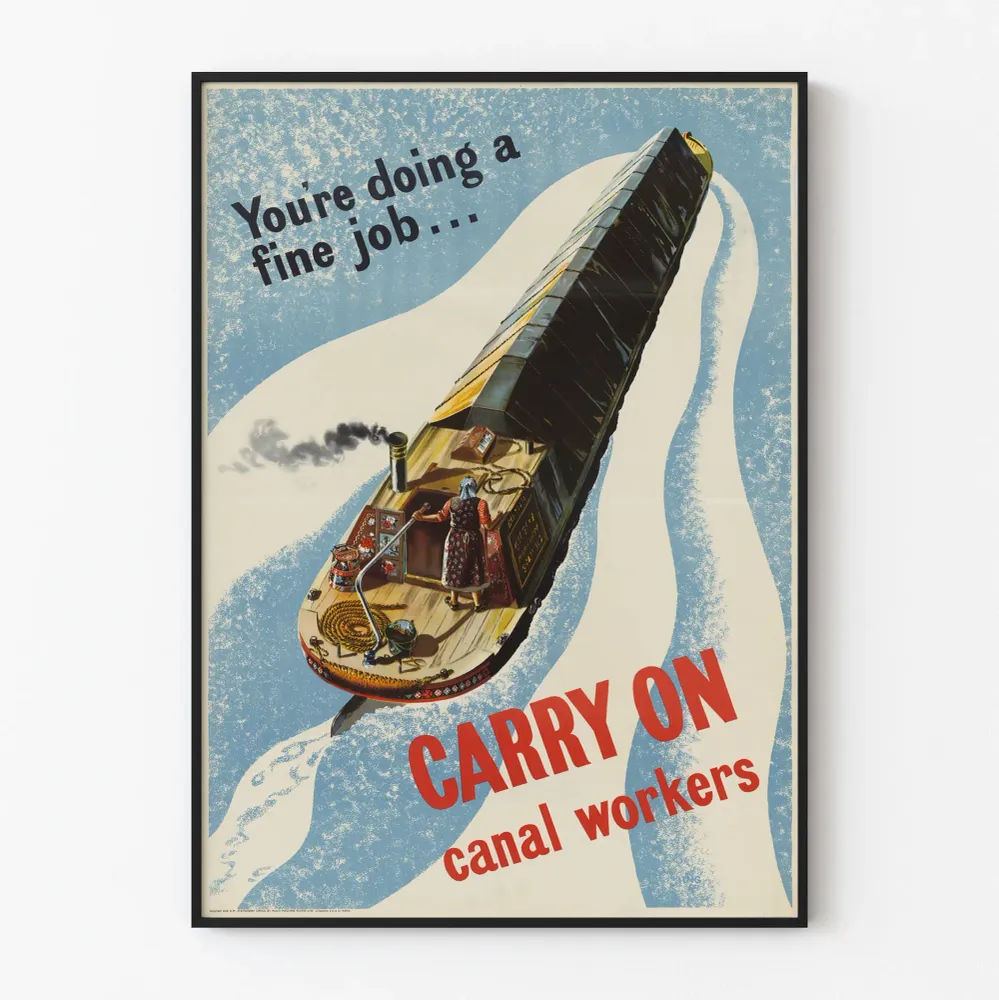 Affiche vintage encouragement travailleurs des canaux Artem Legrand